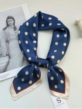 Polka Dot Patterned Square Scarf